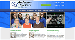 Desktop Screenshot of drandersonseyecare.com
